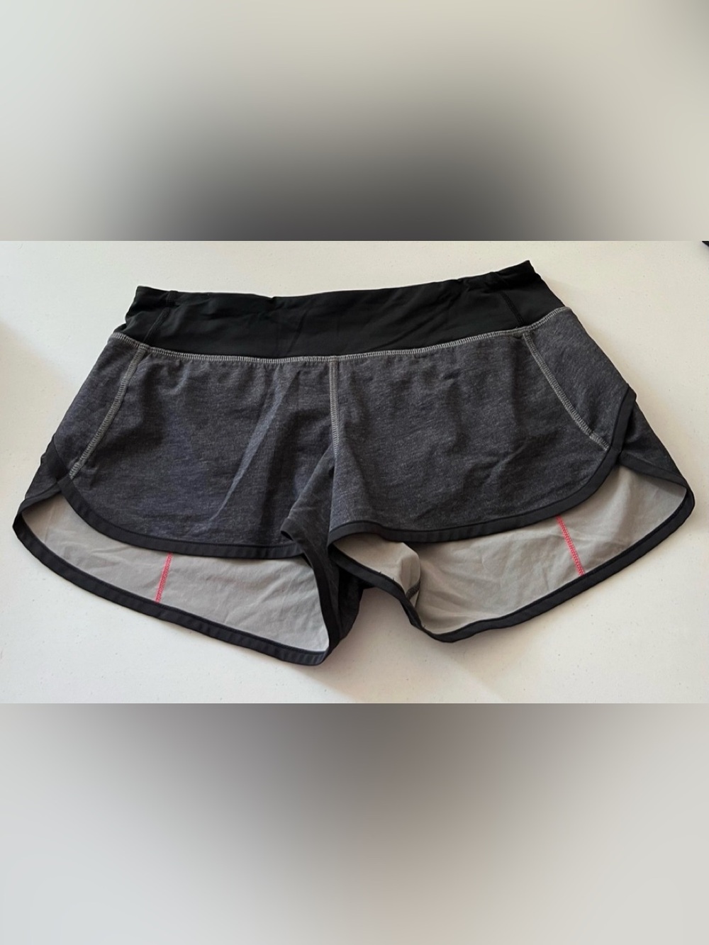 lululemon athletica Women's Black and Dark Gray Athletic Shorts